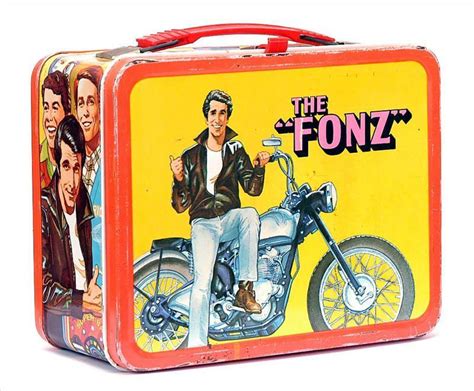 the fonz metal lunch box|Vintage Happy Days / the Fonz Metal LUNCHBOX 1976 Henry .